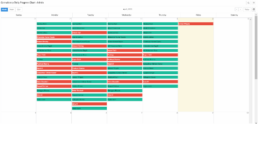CONSULTANCY EMPLOYEE DAILY PROGRESS CHART